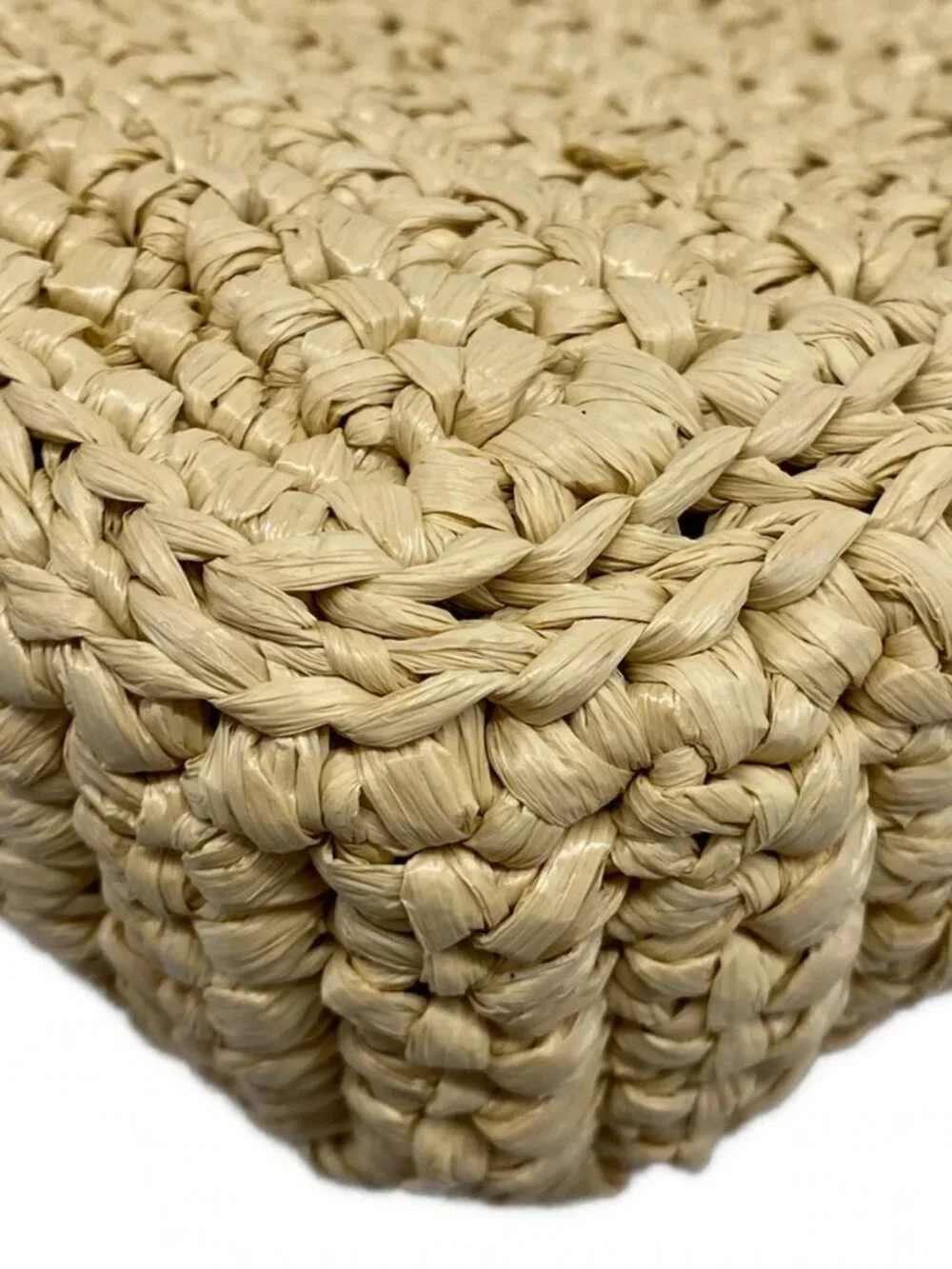 VALENTINOGARAVANI Viva Superstar Small Woven Raffia, V Logo Signature Beige